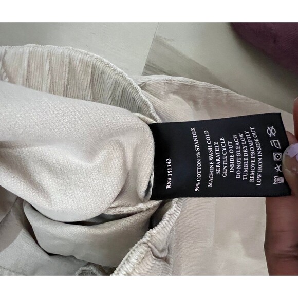 NEW Juicy Couture Plus Size 20W Blush Nude Elastic Waist Skinny Corduroy Pants - Picture 8 of 12